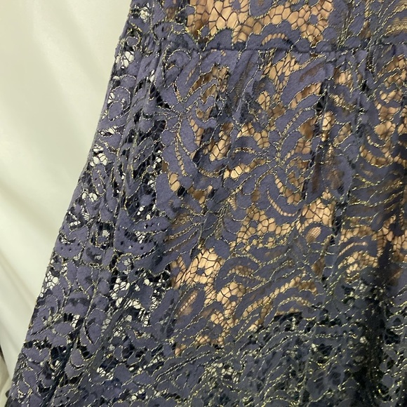 Dress the Population Olinda Lace Maxi Dress Navy & Gold Size Small NWT - Picture 4 of 9